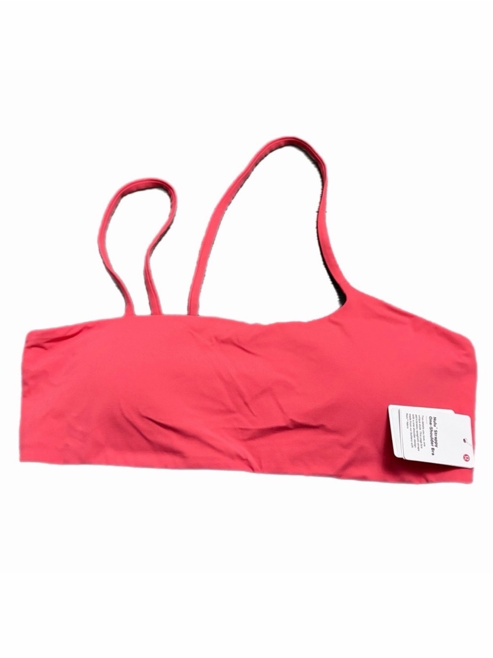 NWT Lululemon Nulu Strappy One-Shoulder Bra Light Support, A/B Cup Glaze Pink 12